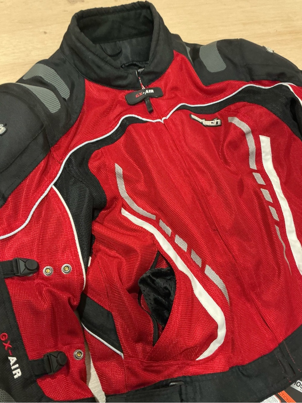 Cortech Men's GX Sport Armored Motorcycle Jacket Red/Black Men’s Size LARGE 42